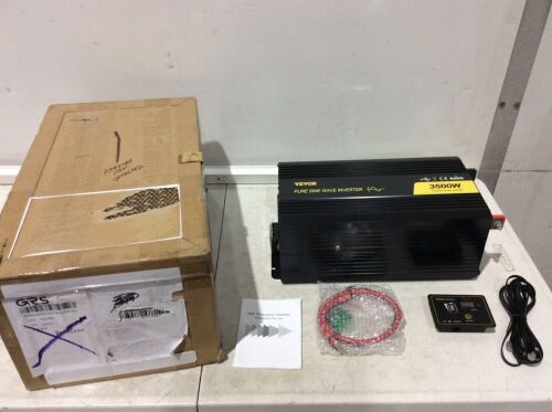 VEVOR Pure Sine Wave Power Inverter 3500w Dc24v To Ac120v  - Lot 572