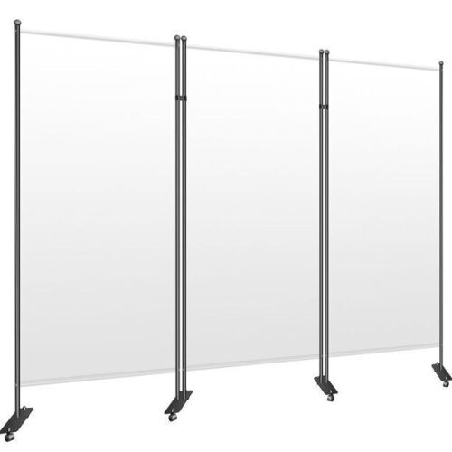 VEVOR Folding 3-Panel Office Divider with Non-See-Through Fabric 102" W x 14" D x 71" H  - Lot 592
