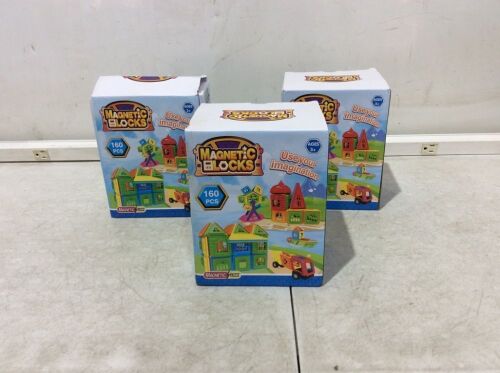 Lot of (3) Magnetic Blocks Sets, 160 pcs - Lot 596