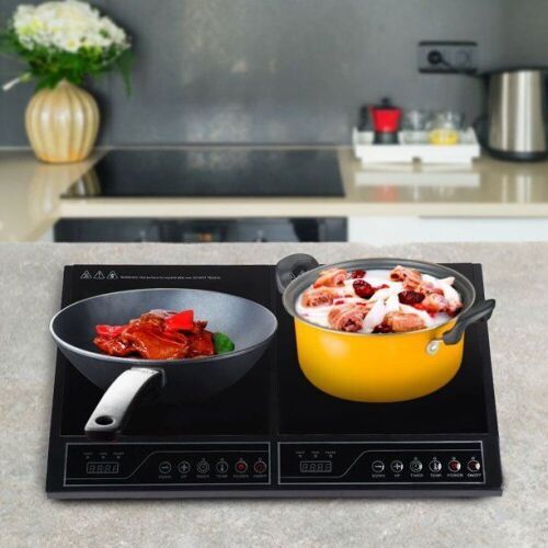 Fdit 110V/2000W Electric Double Induction Cooktop  - Lot 608