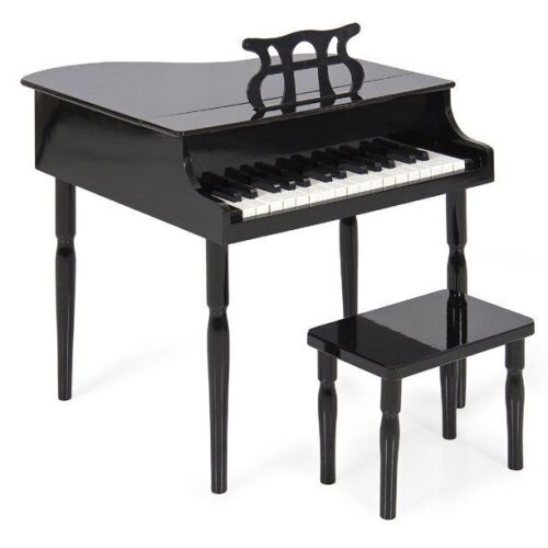 Kids Classic 30-Key Mini Piano w/ Lid, Bench, Foldable Music Rack - Lot 613
