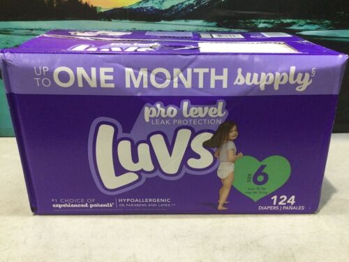 Luvs Pro Level Leak Protection Baby Diapers, Size 6, 124 ct  - Lot 616
