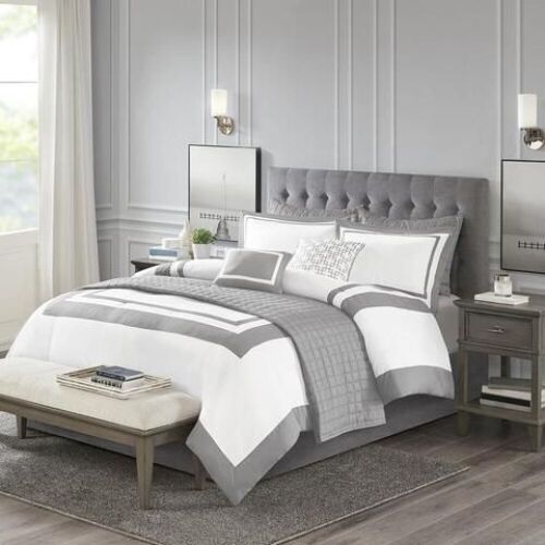 Madison Park Heritage 8 Piece Comforter and Coverlet Set, King  - Lot 778