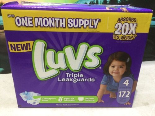 Luvs Triple Leakguards Baby Diapers, Size 4, 172 ct  - Lot 826
