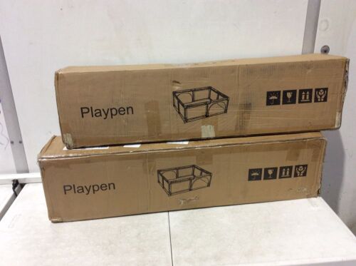 Lot of (2) Dark Grey Play Pens - Lot 840