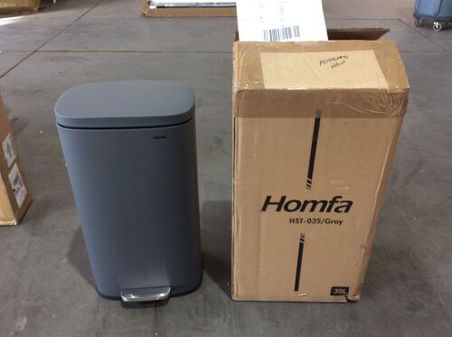 Homfa 8 Gallon Soft Close Stainless Steel Trash Can with Removable Inner Bucket  - Lot 879