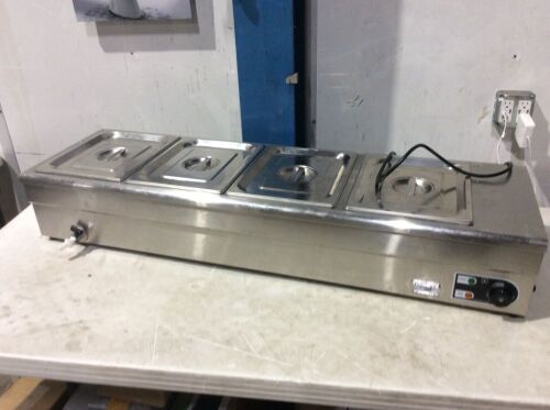 4 Pan Stainless Steel Steam Table  - Lot 886