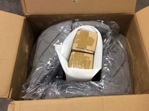 Gray Upholstered Chairs, Set of 2  - Lot 897