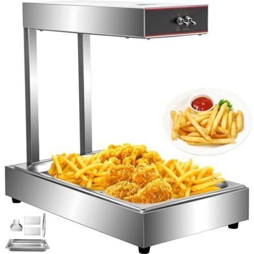 VEVOR Commercial Infrared French Fry Food Warmer Fryer Dump Station Heat Lamp - Lot 919