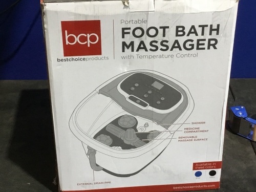 Automatic Heated Shiatsu Massage Foot Bath Spa w/ Pumice Stone  - Lot 1012