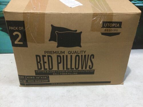 Pack of 2 King Size Bed Pillows - Lot 1134