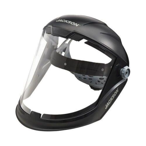 Jackson Safety Lightweight Premium Face Shield-Ratcheting Headgear, Clear Tint - Lot 1139