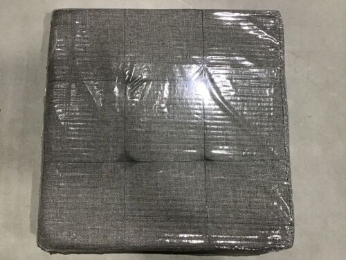 Small Gray Ottoman Stool - Lot 1182