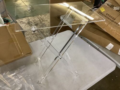 Folding Acryclic Tray Table - Small Interior Crack  - Lot 142