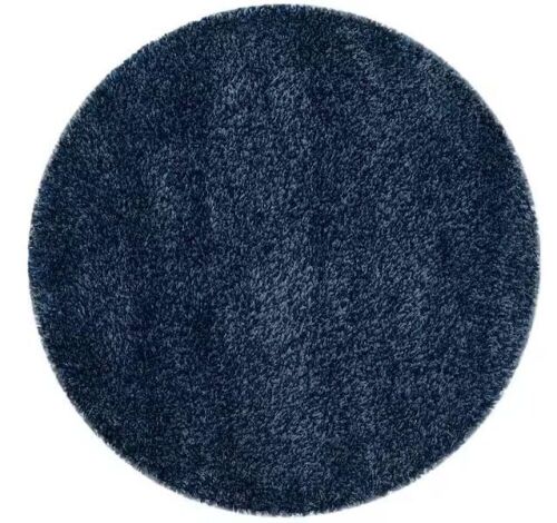 SAFAVIEH California Shag Navy 4 ft. x 4 ft. Round Solid Area Rug - Lot 242JF