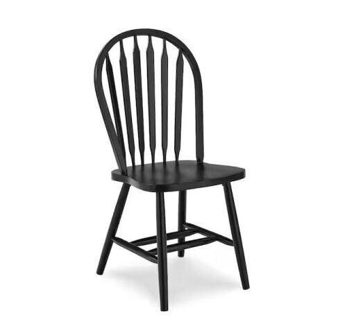 International Concepts Black Windsor Arrow Back Chair - Lot 250JF