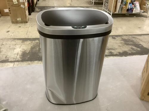13 Gallon Automatic Trash Can with Lid - Dented - Lot 499