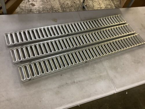 RELN Storm Drain 4.75 in. x 39.25 in. Channel Drain Replacement Galvanized Grate, 3-Pack - Lot 342JF
