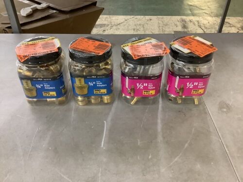 Lot of Brass Valves & Adapters - Lot 347JF