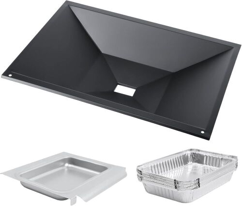  QuliMetal Grease Tray with Catch Pan for Weber Genesis II 300 Series Grill 2017 and Newer, 18.1" L x 13.34" W x 3.87" H  - Lot 452