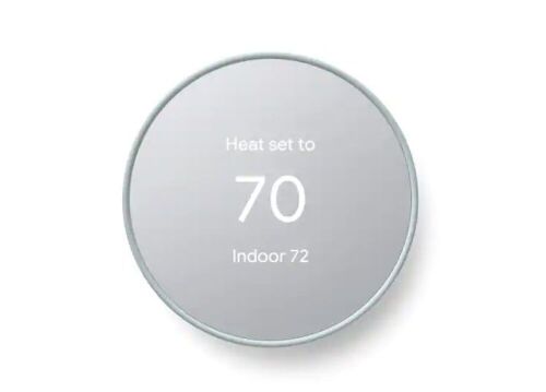 Google Nest Thermostat, Smart Programmable Wi-Fi Thermostat, Fog - Lot 90JF