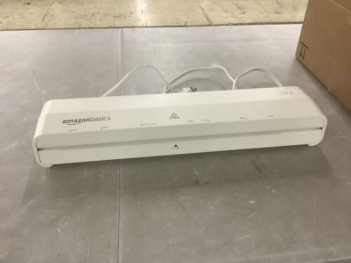 Amazon Basics Thermal Laminator Machine with Rapid Warm-Up 12" - Lot 695