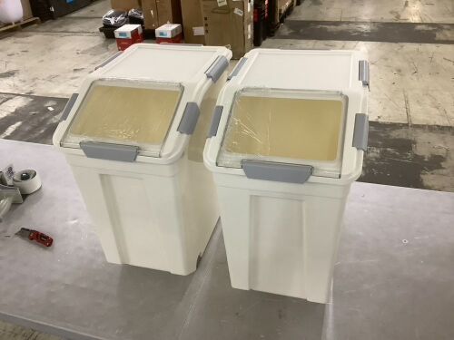 Airtight Food Storage Container, 50lb, 2 Pack  - Lot 488