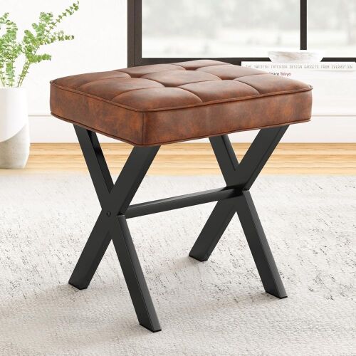 LUE BONA Faux Leather Vanity Stool - Lot 162