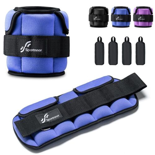 Sportneer Adjustable Ankle Weights, 5lb Pair  - Lot 460