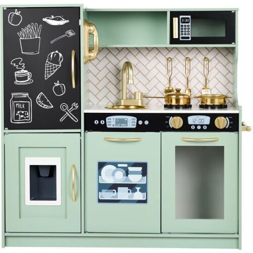 Pretend Play Kitchen Wooden Toy Set for Kids with 11 Accessories - Lot 787