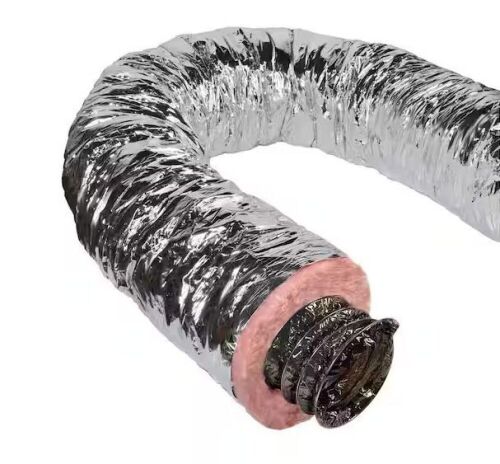Master Flow 6 in. x 25 ft. Insulated Flexible Duct R6 Silver Jacket - Lot 528JF