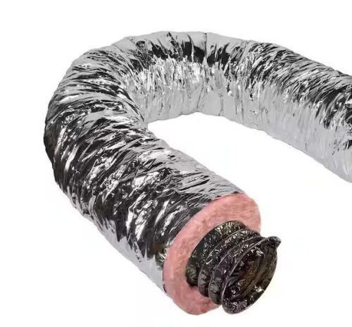 Master Flow 5 in. x 25 ft. Insulated Flexible Duct R8 Silver Jacket - Lot 529JF