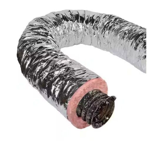 Master Flow 6 in. x 25 ft. Insulated Flexible Duct R6 Silver Jacket - Lot 736JF