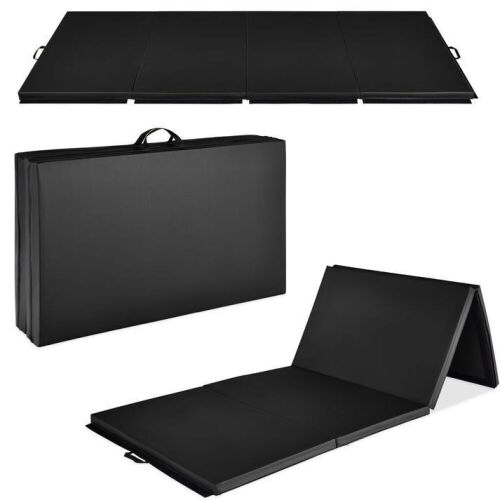 Folding Exercise Fitness Workout Gym Floor Mat w/ Handles - Lot 411