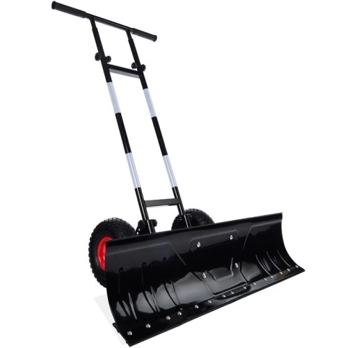 2-Wheel Snow Pusher w/ Adjustable Handle, Reflective Tape - 36in - Lot 845