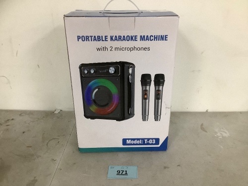 Portable Karaoke Machine T-03 - Lot 971