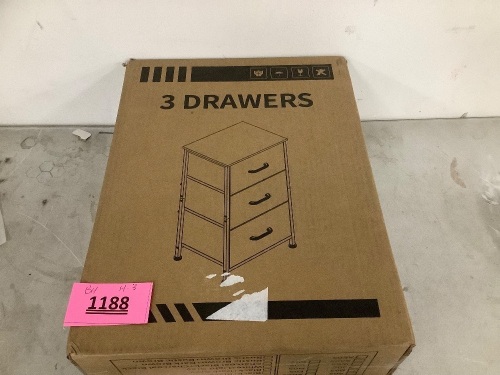3 Drawer Night Stand - Lot 1188