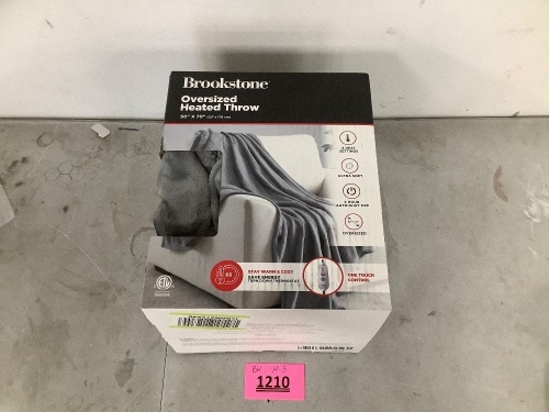 Brookstone Oversized Heated Throw Blanket - Lot 1210