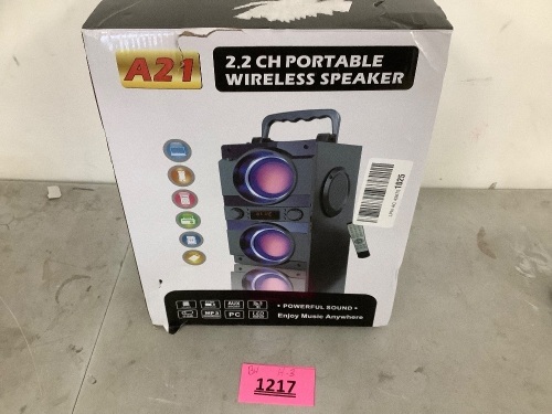 A21 Portable Wireless Speaker - Lot 1217