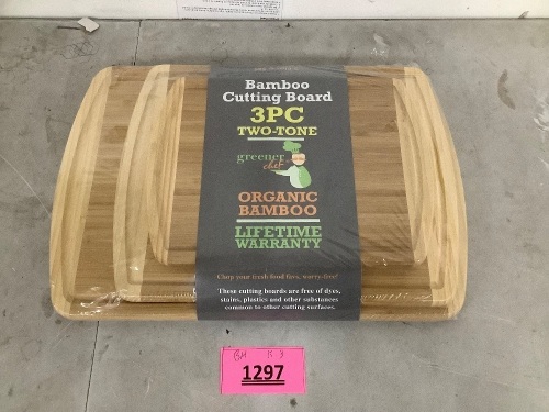 Set of 3 Bamboo Cutting Boards - Lot 1297