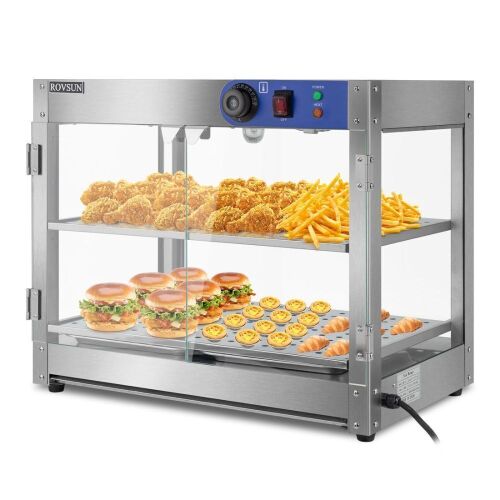 ROVSUN 2-Tier 24" 800W 110V Hot Food Warmer Display Case Countertop - Lot 67