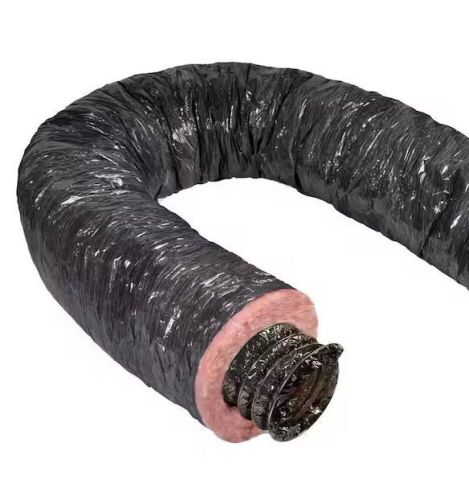 Master Flow Mobile Home 14 in. x 25 ft. Insulated Flexible Duct R4.2 in Black Jacket - Lot 176JF