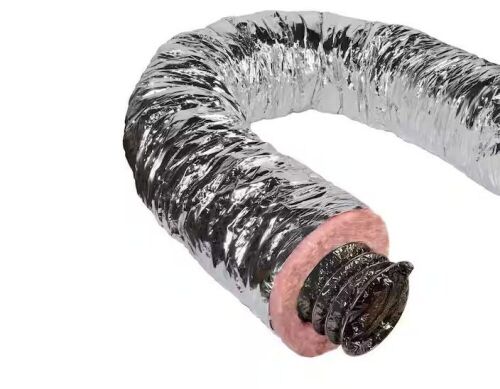Master Flow 10 in. x 25 ft. Insulated Flexible Duct R8 Silver Jacket - Lot 178JF