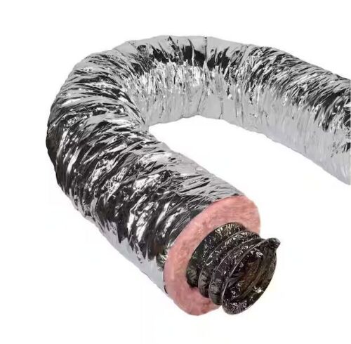 Master Flow 4 in. x 25 ft. Insulated Flexible Duct R6 Silver Jacket - Lot 181JF