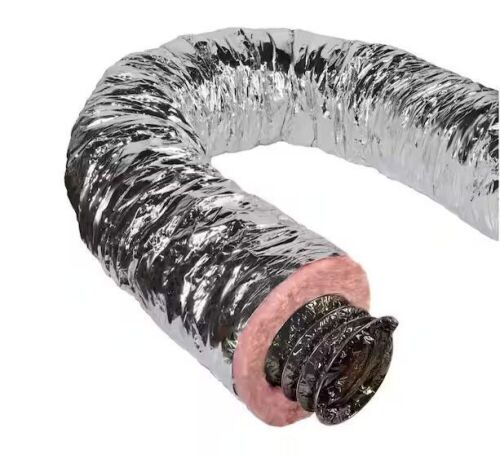 Master Flow 12 in. x 25 ft. Insulated Flexible Duct R6 Silver Jacket - Lot 186JF