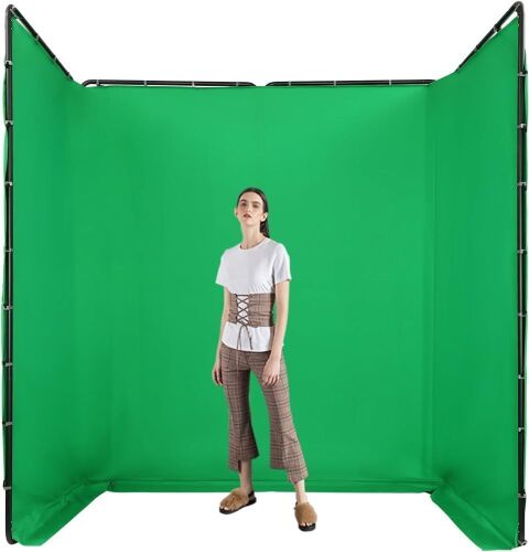 7.87ft x 13.12ft Portable Large Green Screen Backdrop with Stand - Lot 329