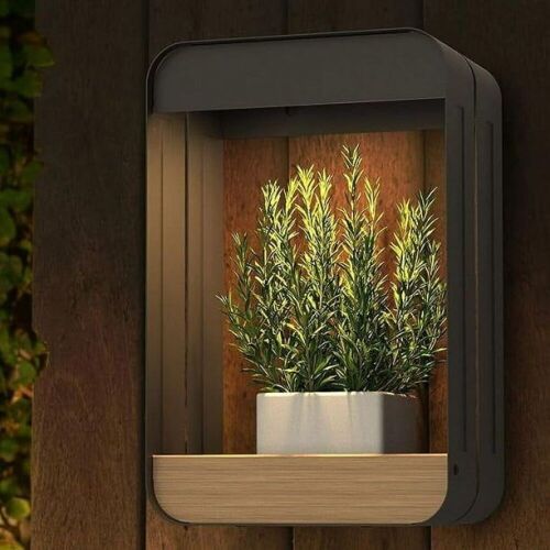 Lot of (5) Grand Patio Outdoor Steel LED Solar Power Wall Sconce Shelf - Lot 336WG