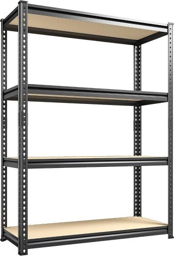 REIBII Heavy Duty Metal Shelving Unit 23.6" W X 11.8" D X 56.7" H  - Lot 345WG