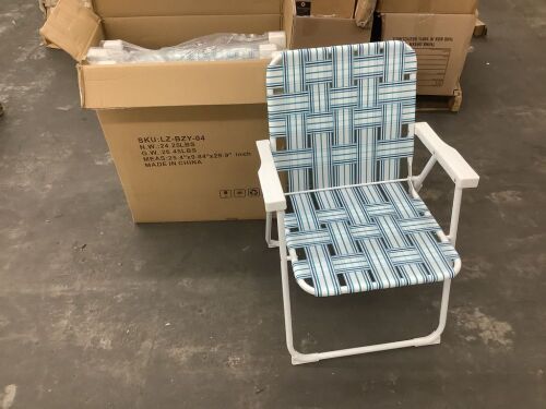 4 Pack Webbed Lawn Chairs  - Lot 347WG