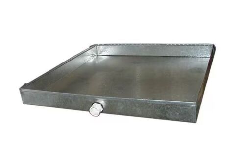 Master Flow 24 in. x 36 in. Drain Pan with PVC Connector, 26 Gauge - Lot 478JF